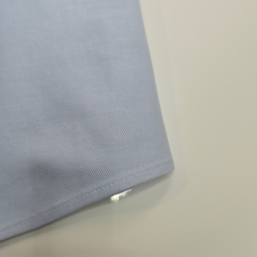 Brooks Brothers Dress Shirt Mens 17-34 Light Blue Regular Non-Iron Stretch Twill - Picture 8 of 13